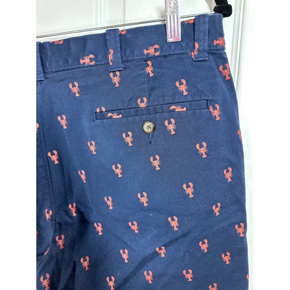 J. Crew Men's Lobster Print‎ Shorts Preppy Casual Everyday Size 35 Inseam 9